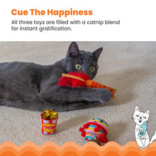Load image into Gallery viewer, Catnip Pawrty Cat Toy 3 Pack