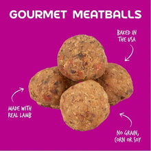 Load image into Gallery viewer, Grain Free Meatballs Lamb Recipe Dog Treat 14oz