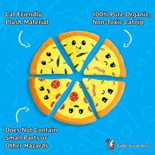 Load image into Gallery viewer, 6 Pizza Catnip Toys & Cat Scratcher Box