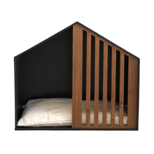 Load image into Gallery viewer, Black Wood Pet House