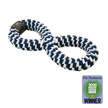 Load image into Gallery viewer, Braided 11" Infinity Tug (Navy & Grey) - WAGSUP