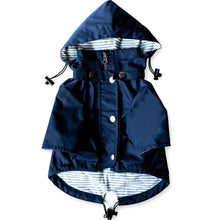 Load image into Gallery viewer, Navy Raincoat