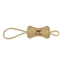 Load image into Gallery viewer, Natural Leather Bone Tug Toy
