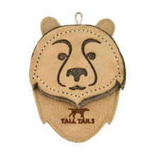 Load image into Gallery viewer, Natural Leather & Wool Scrappy Bear Toy 4"