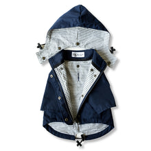 Load image into Gallery viewer, Navy Raincoat