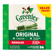 Load image into Gallery viewer, Original Dog Dental Treats Value Size Tub 36oz