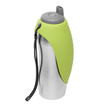 Load image into Gallery viewer, Stainless Travel Water Bottle with Flip Up Bowl 700ml