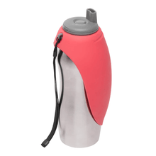 Load image into Gallery viewer, Stainless Travel Water Bottle with Flip Up Bowl 700ml