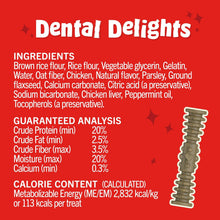 Load image into Gallery viewer, Dental Delights Chicken &amp; Parsley Flavor 4-in1 Dental Treats for Dogs 5.5oz
