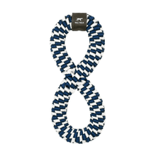 Load image into Gallery viewer, Braided 11&quot; Infinity Tug (Navy &amp; Grey) - WAGSUP
