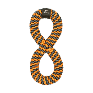 Braided 11" Infinity Tug (Orange & Grey) - WAGSUP