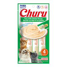 Load image into Gallery viewer, Churu Purees Cat Treats (Tuna &amp; Chicken) 4 pack
