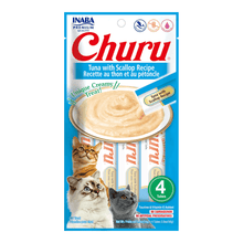 Load image into Gallery viewer, Churu Purees Cat Treats (Tuna &amp; Scallop) 4 pack
