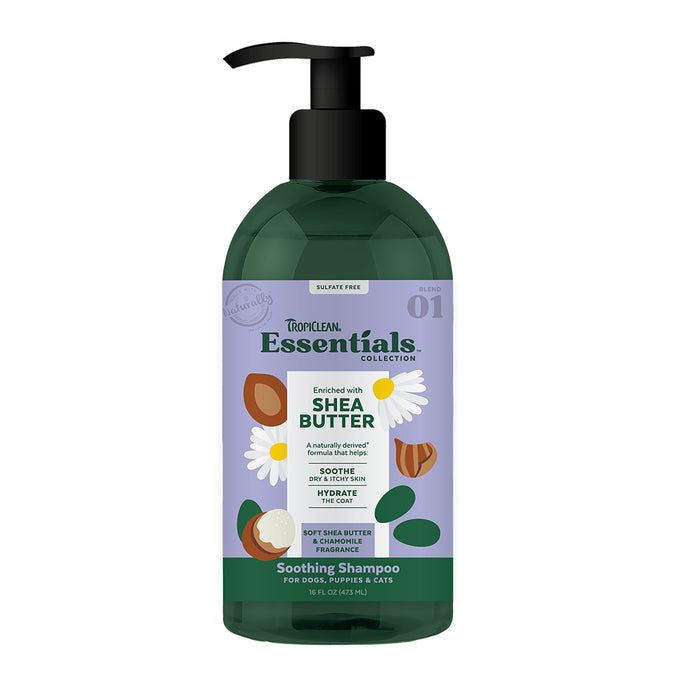 Essentials Shea Butter & Chamomile Shampoo for Dog Puppy Cat 16oz
