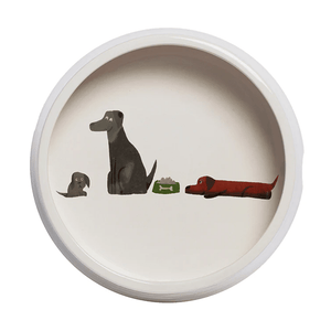 Jolly Labrador Ceramic Dog Bowl