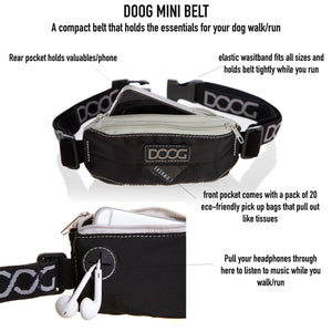 Mini Running Belt (Black & Nylon)