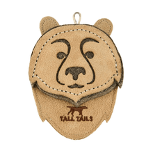Load image into Gallery viewer, Natural Leather &amp; Wool Scrappy Bear Toy 4&quot;
