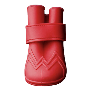 Unlined Wellies Dog Boots (Red)