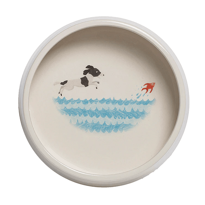 Water Ceramic Dog Bowl