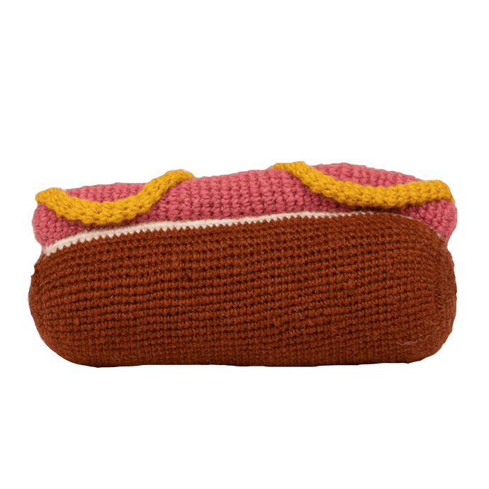 Hand Knit Hotdog